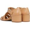 imageFSJ Women Closed Toe Low Chunky Heel Fisherman Sandals Hollow Cage Roman Gladiator Sandals Comfortable Ankle Strap Summer Daily Shoes Size 416 USNude