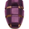 imageFSJ Women Closed Toe Low Chunky Heel Fisherman Sandals Hollow Cage Roman Gladiator Sandals Comfortable Ankle Strap Summer Daily Shoes Size 416 USPurple