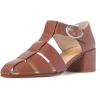 imageFSJ Women Closed Toe Low Chunky Heel Fisherman Sandals Hollow Cage Roman Gladiator Sandals Comfortable Ankle Strap Summer Daily Shoes Size 416 USRosybrown