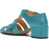 imageFSJ Women Closed Toe Low Chunky Heel Fisherman Sandals Hollow Cage Roman Gladiator Sandals Comfortable Ankle Strap Summer Daily Shoes Size 416 USSlate Blue