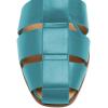 imageFSJ Women Closed Toe Low Chunky Heel Fisherman Sandals Hollow Cage Roman Gladiator Sandals Comfortable Ankle Strap Summer Daily Shoes Size 416 USSlate Blue
