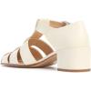 imageFSJ Women Closed Toe Low Chunky Heel Fisherman Sandals Hollow Cage Roman Gladiator Sandals Comfortable Ankle Strap Summer Daily Shoes Size 416 USWhite