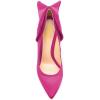 imageFSJ Women Graceful Satin Pumps Pointed Toe Crystal Chunky Block High Heels Slip On Curly Back Wedding Dress Evening Shoes Size 416 USFuchsia Purple Heel