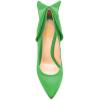 imageFSJ Women Graceful Satin Pumps Pointed Toe Crystal Chunky Block High Heels Slip On Curly Back Wedding Dress Evening Shoes Size 416 USGreen