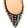 imageFSJ Women Sexy Studded Rivets Stiletto High Heel Pumps Classic Closed Pointed Toe Slip On Basic Spikes Shoes for Party Size 415 USBlack