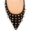 imageFSJ Women Sexy Studded Rivets Stiletto High Heel Pumps Classic Closed Pointed Toe Slip On Basic Spikes Shoes for Party Size 415 USBlack Suede