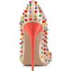 imageFSJ Women Sexy Studded Rivets Stiletto High Heel Pumps Classic Closed Pointed Toe Slip On Basic Spikes Shoes for Party Size 415 USColorful