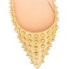 imageFSJ Women Sexy Studded Rivets Stiletto High Heel Pumps Classic Closed Pointed Toe Slip On Basic Spikes Shoes for Party Size 415 USGold