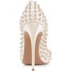 imageFSJ Women Sexy Studded Rivets Stiletto High Heel Pumps Classic Closed Pointed Toe Slip On Basic Spikes Shoes for Party Size 415 USSilver Glitter