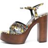 imageFSJ Women Chunky Block High Heel Platform Open Toe Sandals Ankle Strap Buckle Comfortable Wooden Heel Prom Party Brunch Dress Shoes Size 416 USButterfly