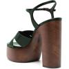 imageFSJ Women Chunky Block High Heel Platform Open Toe Sandals Ankle Strap Buckle Comfortable Wooden Heel Prom Party Brunch Dress Shoes Size 416 USGreen