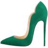 imageFSJ Women Classic Pointed Toe High Heels Sexy Stiletto Pumps Office Lady Casual Dress Party Prom Shoes Size 415 USTurquoisesuede