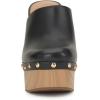 imageFSJ Women Closed Round Toe Mules High Chunky Heeled Sandals Slip On Platform Wooden Clogs Studs Comfy Dress Shoes Size 416 USBlack