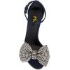 imageFSJ Women Crystal Bow Sandals Open Toe Stiletto Satin Slim Adjustable Ankle Strap High Heel Evening Casual Luxury Shoes Size 416 USBlue