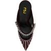 imageFSJ Women Crystal Chunky Heeled Mules Wedding Sandals Rhinestone Strappy Pumps Pointed Toe Fashion Slippers Slip On Bridal Shoes Size 415 USRed Mesh Rhinestones