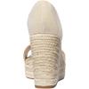 imageFSJ Women Open Toe TStrap Front Zipper Espadrilles Wedge Sandals Platform Caged Cutout Casual Comfortable Summer Shoes Size 416 USBeige