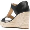 imageFSJ Women Open Toe TStrap Front Zipper Espadrilles Wedge Sandals Platform Caged Cutout Casual Comfortable Summer Shoes Size 416 USBlack