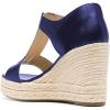 imageFSJ Women Open Toe TStrap Front Zipper Espadrilles Wedge Sandals Platform Caged Cutout Casual Comfortable Summer Shoes Size 416 USDark Blue
