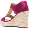 imageFSJ Women Open Toe TStrap Front Zipper Espadrilles Wedge Sandals Platform Caged Cutout Casual Comfortable Summer Shoes Size 416 USFushcia