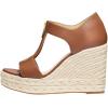 imageFSJ Women Open Toe TStrap Front Zipper Espadrilles Wedge Sandals Platform Caged Cutout Casual Comfortable Summer Shoes Size 416 USNutbrown