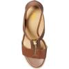 imageFSJ Women Open Toe TStrap Front Zipper Espadrilles Wedge Sandals Platform Caged Cutout Casual Comfortable Summer Shoes Size 416 USNutbrown