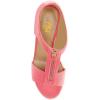 imageFSJ Women Open Toe TStrap Front Zipper Espadrilles Wedge Sandals Platform Caged Cutout Casual Comfortable Summer Shoes Size 416 USPink