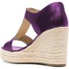 imageFSJ Women Open Toe TStrap Front Zipper Espadrilles Wedge Sandals Platform Caged Cutout Casual Comfortable Summer Shoes Size 416 USPurple