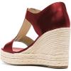 imageFSJ Women Open Toe TStrap Front Zipper Espadrilles Wedge Sandals Platform Caged Cutout Casual Comfortable Summer Shoes Size 416 USRed