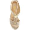 imageFSJ Women Open Toe TStrap Front Zipper Espadrilles Wedge Sandals Platform Caged Cutout Casual Comfortable Summer Shoes Size 416 USRhinestone
