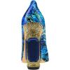 imageFSJ Women Bridal Pointed Toe Chunky Block High Heel Crystal Pumps Slip on Wedding Thick Comfort Evening Dress Studded Rivets Shoes Size 416 USBlue Lines