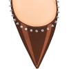 imageFSJ Women Bridal Pointed Toe Chunky Block High Heel Crystal Pumps Slip on Wedding Thick Comfort Evening Dress Studded Rivets Shoes Size 416 USBrown
