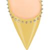 imageFSJ Women Bridal Pointed Toe Chunky Block High Heel Crystal Pumps Slip on Wedding Thick Comfort Evening Dress Studded Rivets Shoes Size 416 USYellow