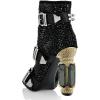 imageFSJ Women Chic Pointed Toe Crystal Chunky Block High Heel Ankle Boots Glossy Side Zipper Casual Daily Fashion Ladies Fall Shoes Size 415 USBlack Belt