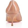 imageFSJ Women Classic Low Kitten Heel Pointed Closed Toe Pumps Slip On Office Ladies Prom Wedding Dress Basic Shoes Size 415 USNude