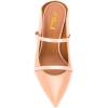 imageFSJ Women Fashion Pointy Toe Mules Sandals High Heels Pumps Double Straps Slide Sandals Casual Summer Outfit Shoes Size 415 M USApricot 8 Cm