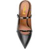 imageFSJ Women Fashion Pointy Toe Mules Sandals High Heels Pumps Double Straps Slide Sandals Casual Summer Outfit Shoes Size 415 M USBlack 8 Cm