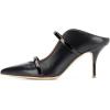 imageFSJ Women Fashion Pointy Toe Mules Sandals High Heels Pumps Double Straps Slide Sandals Casual Summer Outfit Shoes Size 415 M USBlack 8 Cm