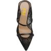 imageFSJ Women Fashion Pointy Toe Mules Sandals High Heels Pumps Double Straps Slide Sandals Casual Summer Outfit Shoes Size 415 M USBlack Mesh