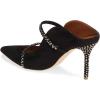 imageFSJ Women Fashion Pointy Toe Mules Sandals High Heels Pumps Double Straps Slide Sandals Casual Summer Outfit Shoes Size 415 M USBlack Rhinestone10 Cm