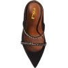 imageFSJ Women Fashion Pointy Toe Mules Sandals High Heels Pumps Double Straps Slide Sandals Casual Summer Outfit Shoes Size 415 M USBlack Rhinestone10 Cm