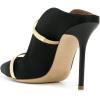 imageFSJ Women Fashion Pointy Toe Mules Sandals High Heels Pumps Double Straps Slide Sandals Casual Summer Outfit Shoes Size 415 M USBlack Suede12 Cm