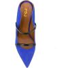 imageFSJ Women Fashion Pointy Toe Mules Sandals High Heels Pumps Double Straps Slide Sandals Casual Summer Outfit Shoes Size 415 M USBlue Suede12 Cm