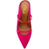 imageFSJ Women Fashion Pointy Toe Mules Sandals High Heels Pumps Double Straps Slide Sandals Casual Summer Outfit Shoes Size 415 M USFuchsia 8 Cm