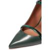 imageFSJ Women Fashion Pointy Toe Mules Sandals High Heels Pumps Double Straps Slide Sandals Casual Summer Outfit Shoes Size 415 M USGreen12 Cm