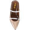 imageFSJ Women Fashion Pointy Toe Mules Sandals High Heels Pumps Double Straps Slide Sandals Casual Summer Outfit Shoes Size 415 M USLight Champagne 8 Cm