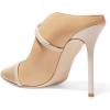 imageFSJ Women Fashion Pointy Toe Mules Sandals High Heels Pumps Double Straps Slide Sandals Casual Summer Outfit Shoes Size 415 M USNude12 Cm