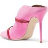 imageFSJ Women Fashion Pointy Toe Mules Sandals High Heels Pumps Double Straps Slide Sandals Casual Summer Outfit Shoes Size 415 M USPink