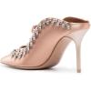 imageFSJ Women Fashion Pointy Toe Mules Sandals High Heels Pumps Double Straps Slide Sandals Casual Summer Outfit Shoes Size 415 M USPink Satin Studs