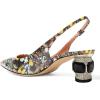 imageFSJ Women Pointed Toe Slingback Wedding Pumps Chunky Low Heel Rhinestone Sandals Crystal Heeled Dress Shoes Size 415 M USButterfly