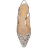 imageFSJ Women Pointed Toe Slingback Wedding Pumps Chunky Low Heel Rhinestone Sandals Crystal Heeled Dress Shoes Size 415 M USGold Multi Glitter